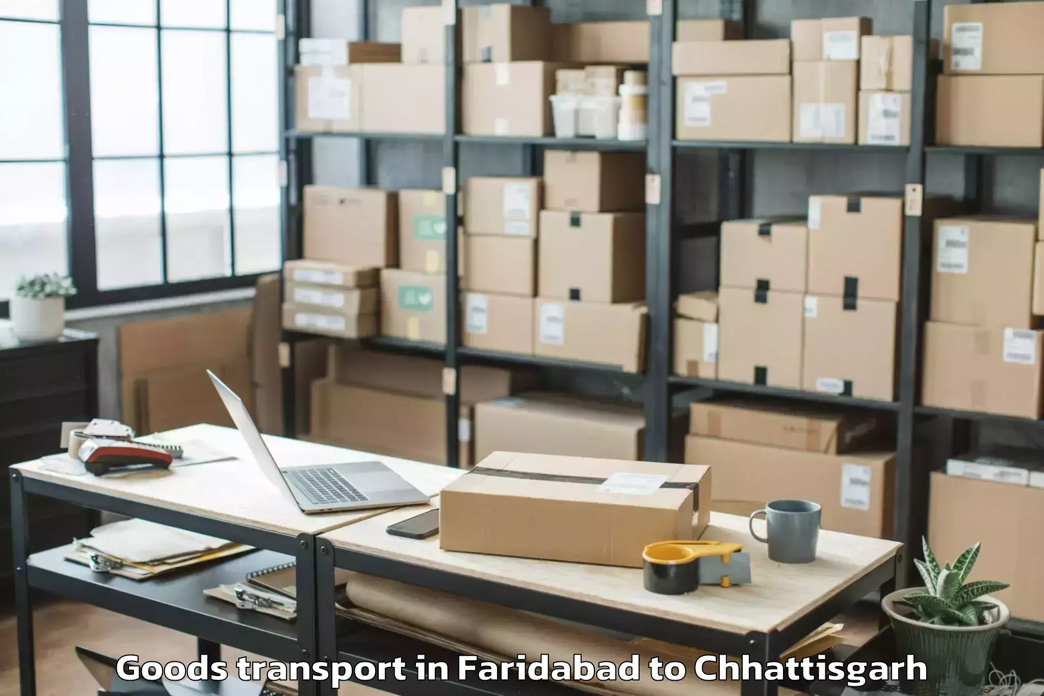 Top Faridabad to Marwahi Goods Transport Available